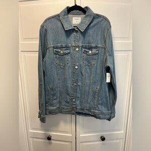 NWT Old Navy Jean Jacket Classic Denim Size XXL TALL Color Blue